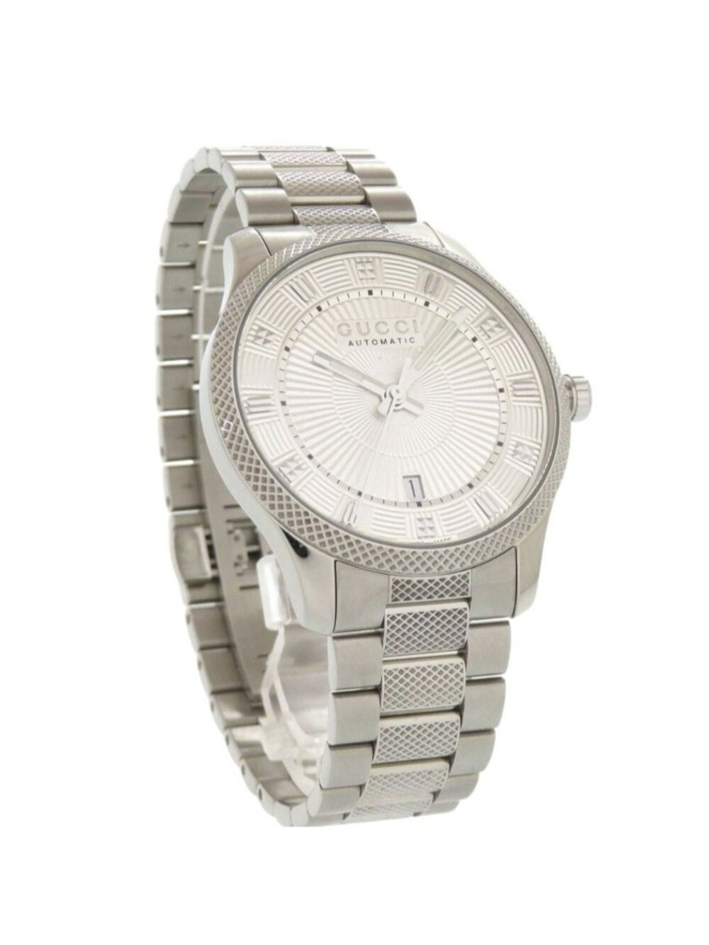 Gucci Eryx Date 126.3 Silver SS Automatic Watch - Picture 5 of 7
